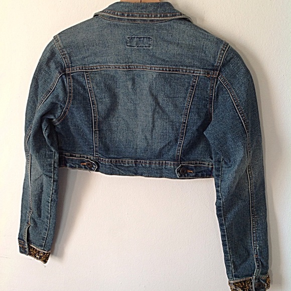 🌻 Embellished Late 90's Crop Denim Jacket 🌻 - Picture 3 of 6